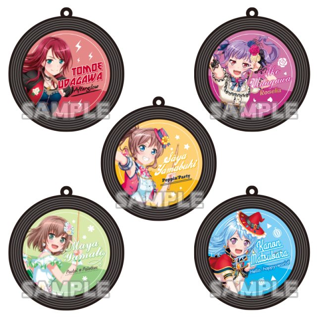 バンドリ！ ガールズバンドパーティ！　レコード風ラバーストラップ　Drum ver.