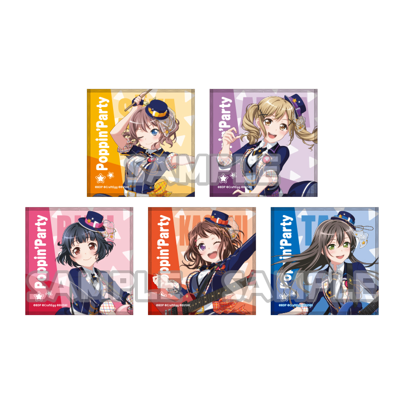 BanG Dream! ガールズバンドパーティ！ カプセルミニタオル Poppin