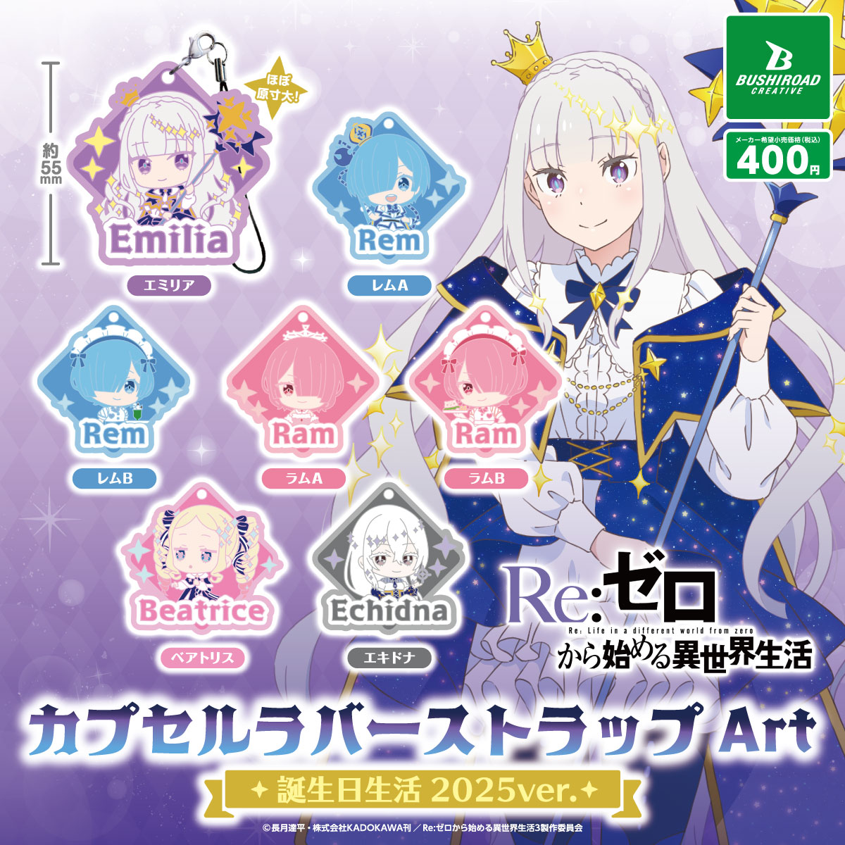 Re:ゼロから始める異世界生活 カプセルラバーストラップArt 誕生