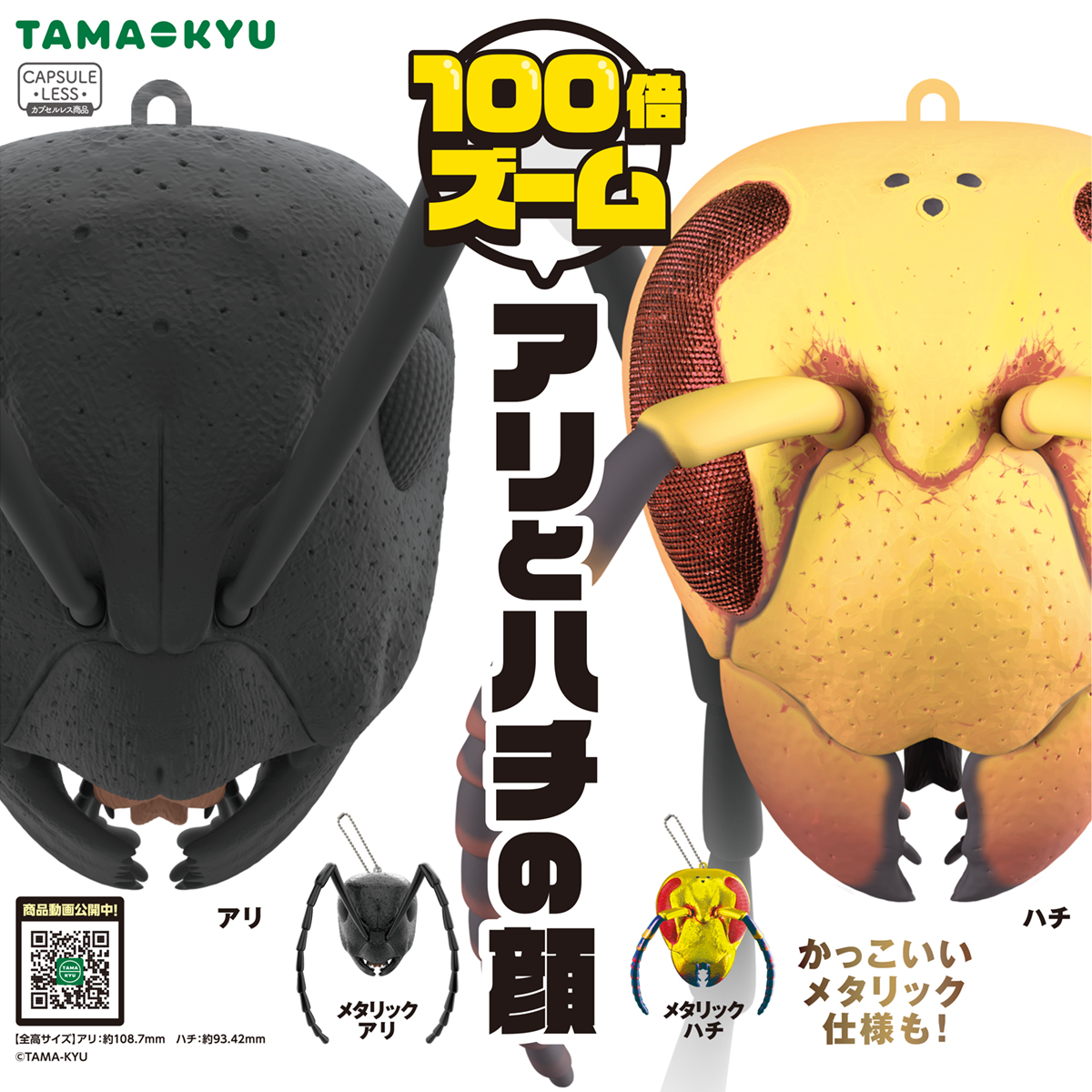 100倍ズームアリとハチの顔｜商品情報｜ブシカプ！｜ブシロード