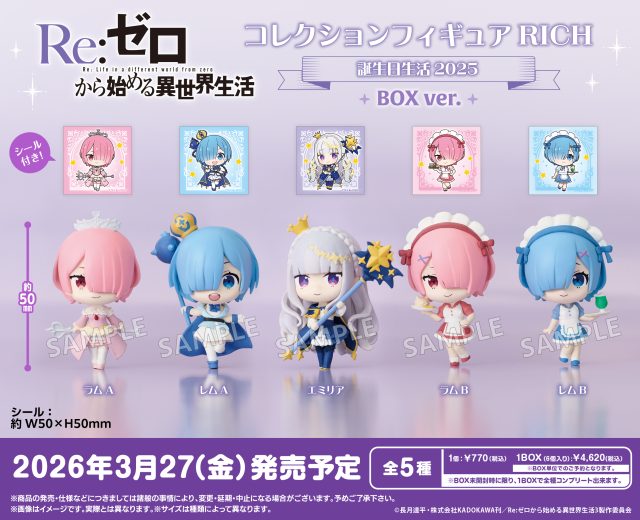 Re:ゼロから始める異世界生活　コレクションフィギュアRICH誕生日生活2025 BOXver.